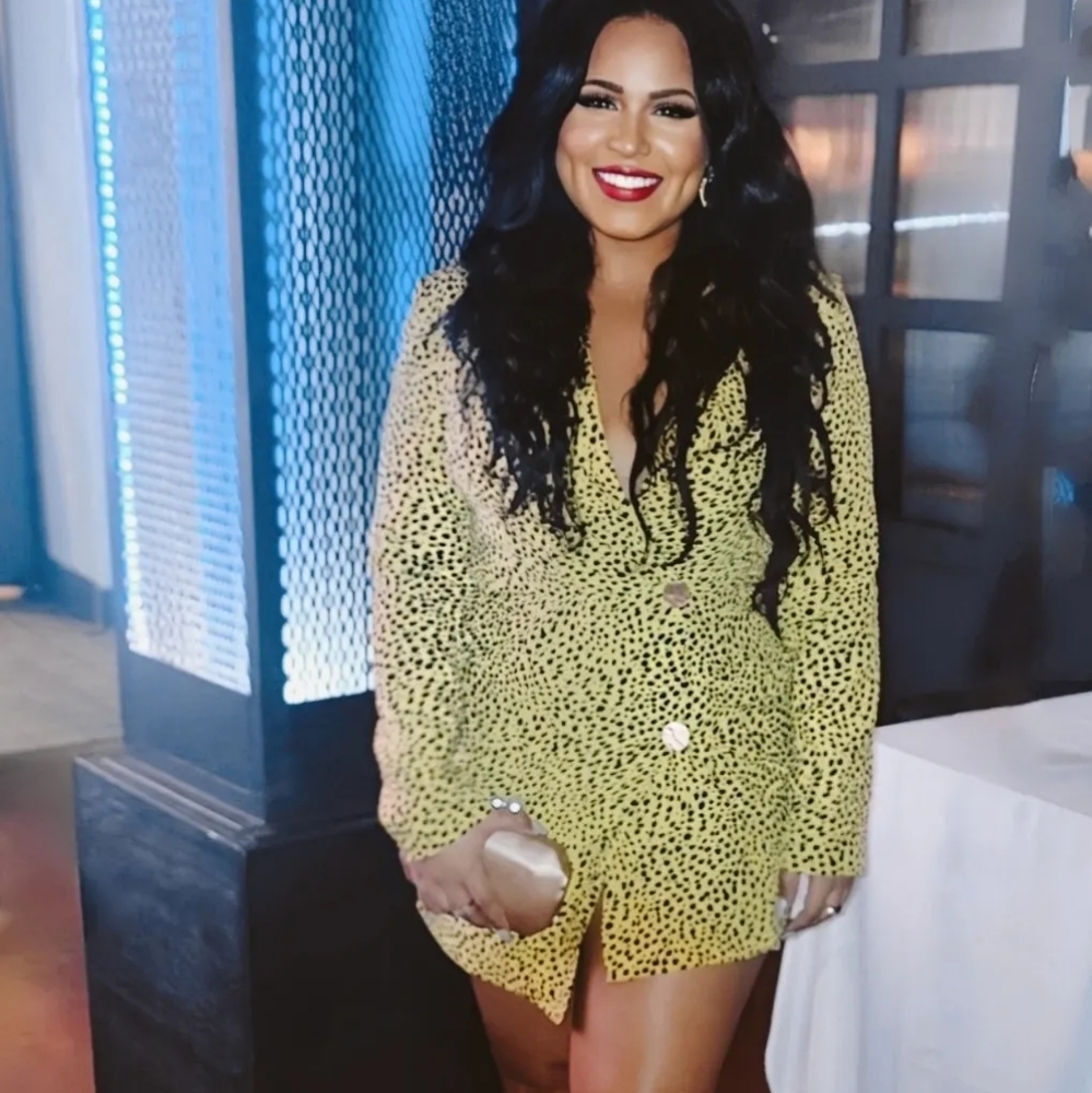 Neon Leopard Blazer Dress